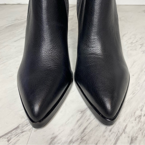Marc Fisher Alva Black Leather Heeled Bootie 10M - Picture 10 of 14